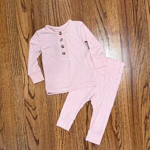Lou Lou & Company Pink Baby Pajamas (3-6m)